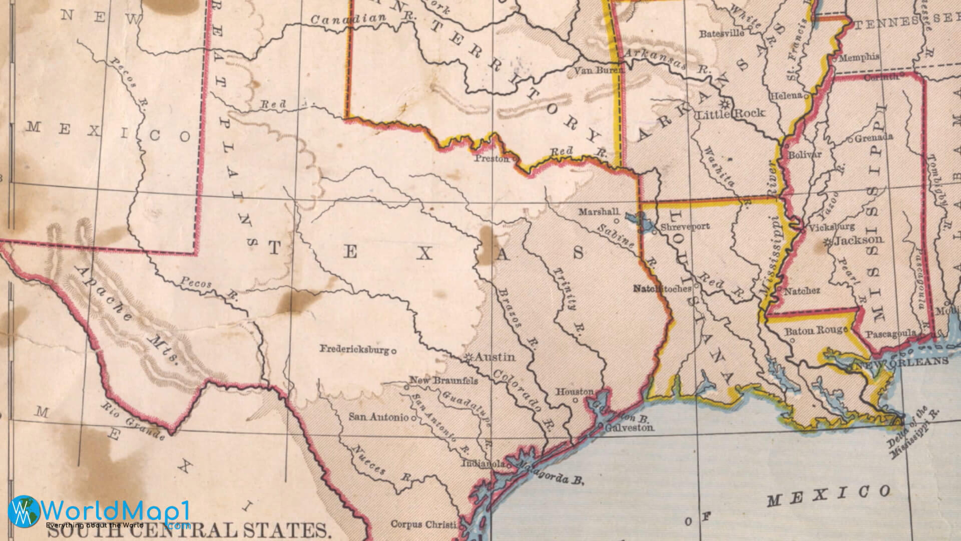 Texas Historical Map